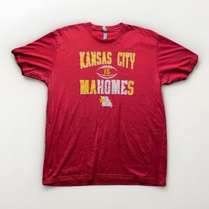 Kansas City Chiefs Patrick Mahomes T-Shirt Men's XL Red Graphic Football Tee